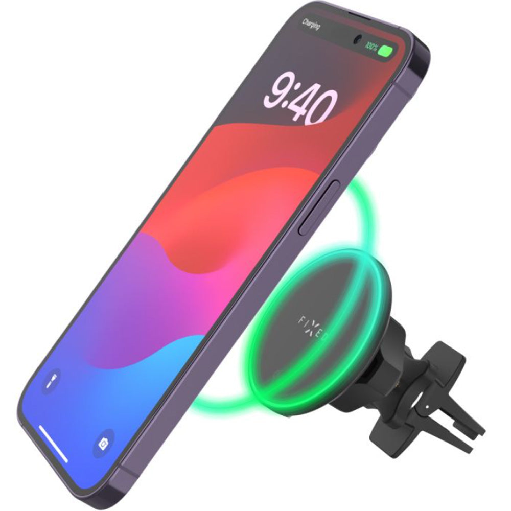 Autohalterung Magnetische zum Lüftungsgitter für MagSafe, Fixed MagRound 2 Qi2 15W, Schwarz