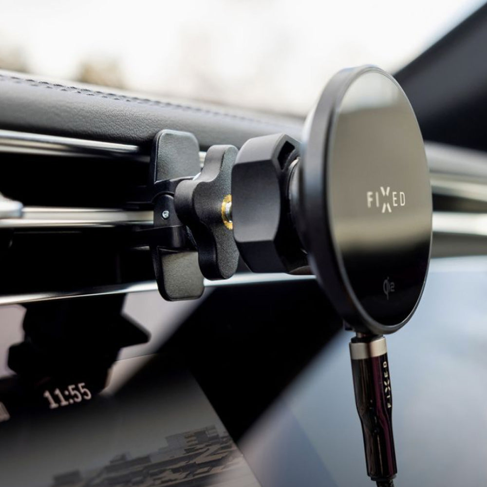 Autohalterung Magnetische zum Lüftungsgitter für MagSafe, Fixed MagRound 2 Qi2 15W, Schwarz