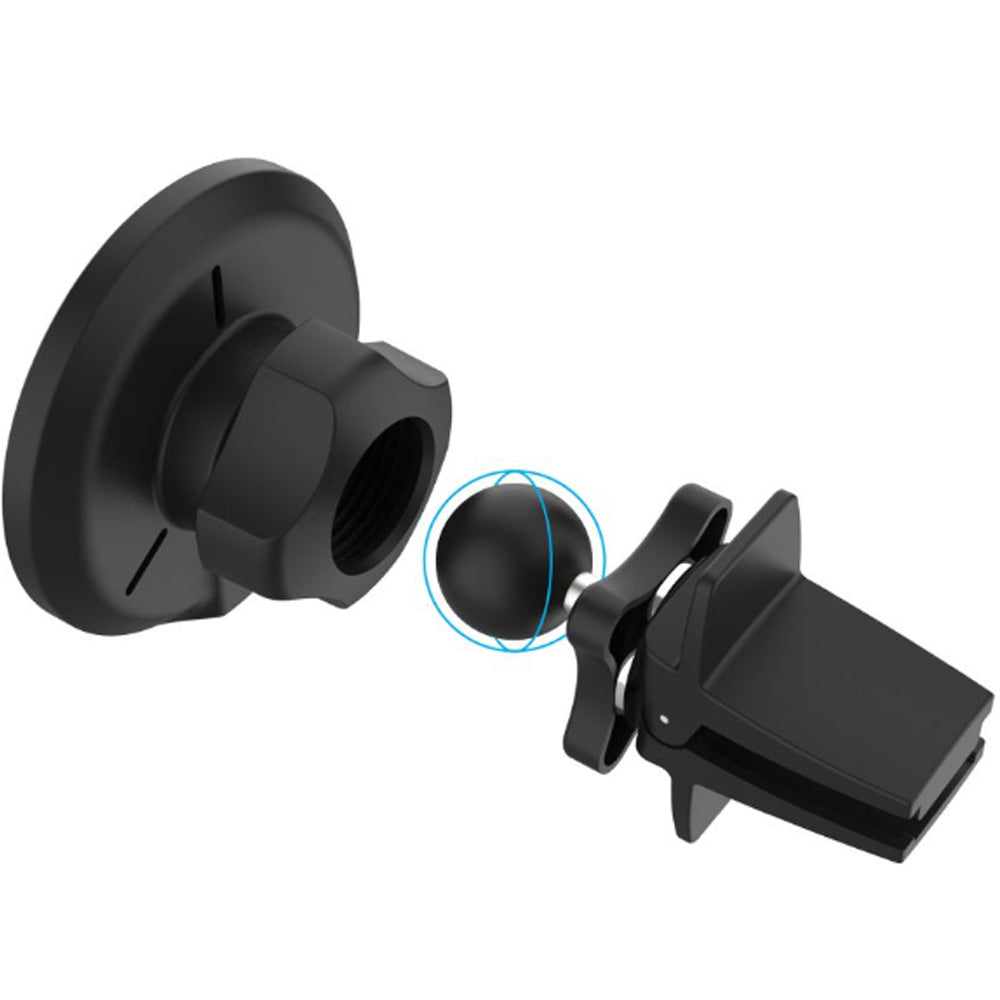 Autohalterung Magnetische zum Lüftungsgitter für MagSafe, Fixed MagRound 2 Qi2 15W, Schwarz