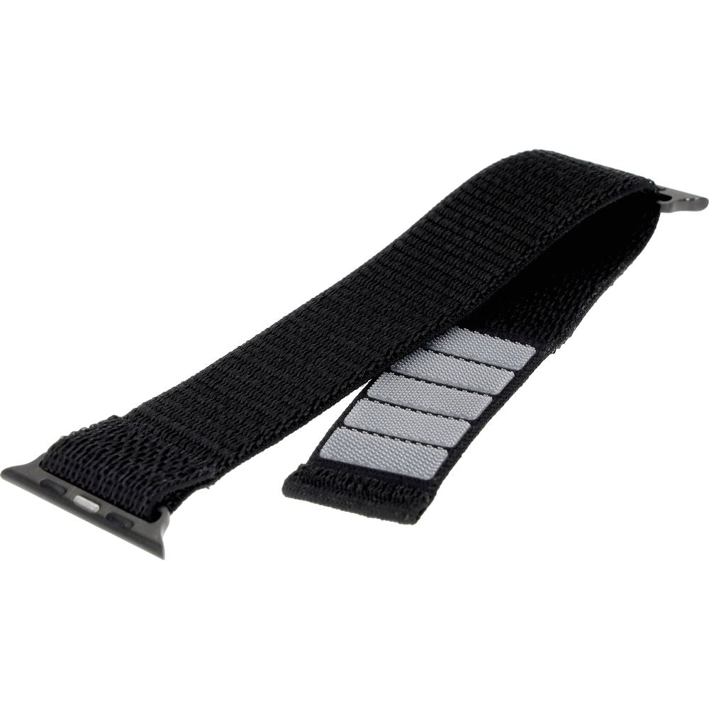 Armband für Apple Watch 38/40/41/42 mm, Fixed Nylon Sporty Strap, Schwarz