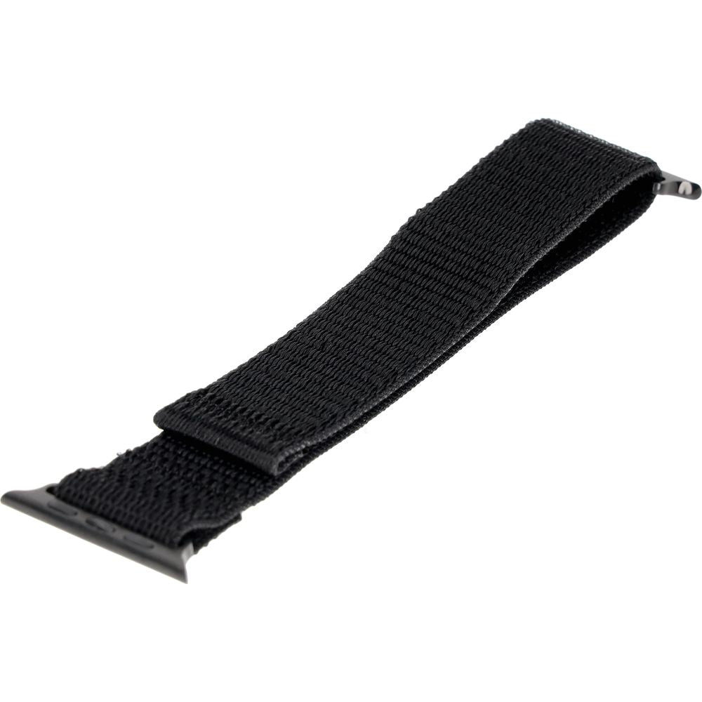 Armband für Apple Watch 38/40/41/42 mm, Fixed Nylon Sporty Strap, Schwarz