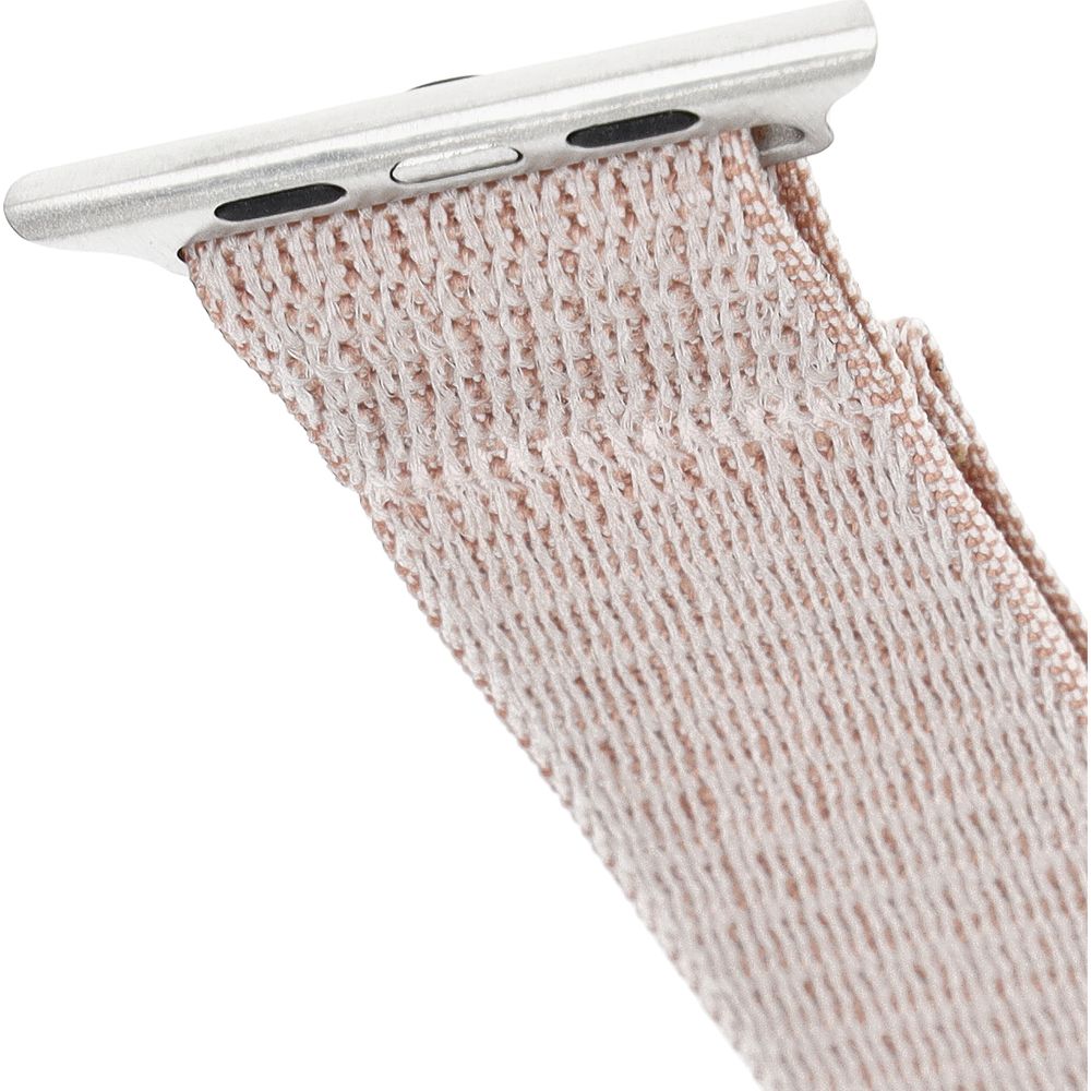 Armband für Apple Watch 38/40/41/42 mm, Fixed Nylon Sporty Strap, Rosa Gold