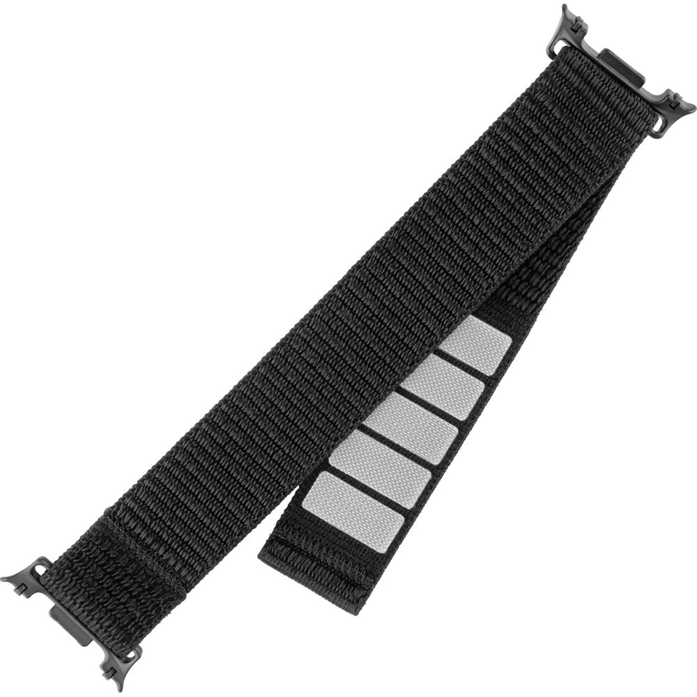 Armband aus Nylon für Galaxy Watch 9 40 mm / 44 mm / 8 40 mm / 44 mm / 8 Classic 46 mm, Fixed Sporty Strap, Schwarz