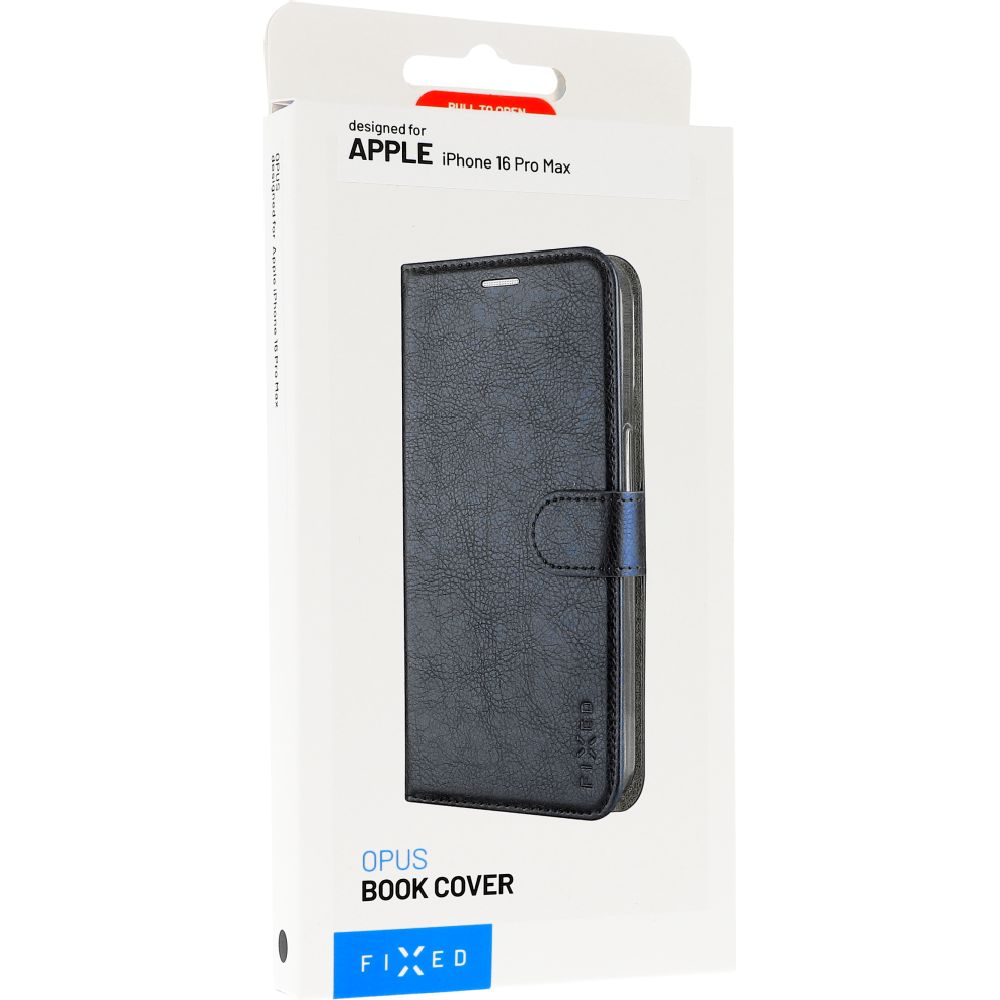Handyhülle für iPhone 16 Pro Max, Fixed Book Case Opus, Dunkelblau