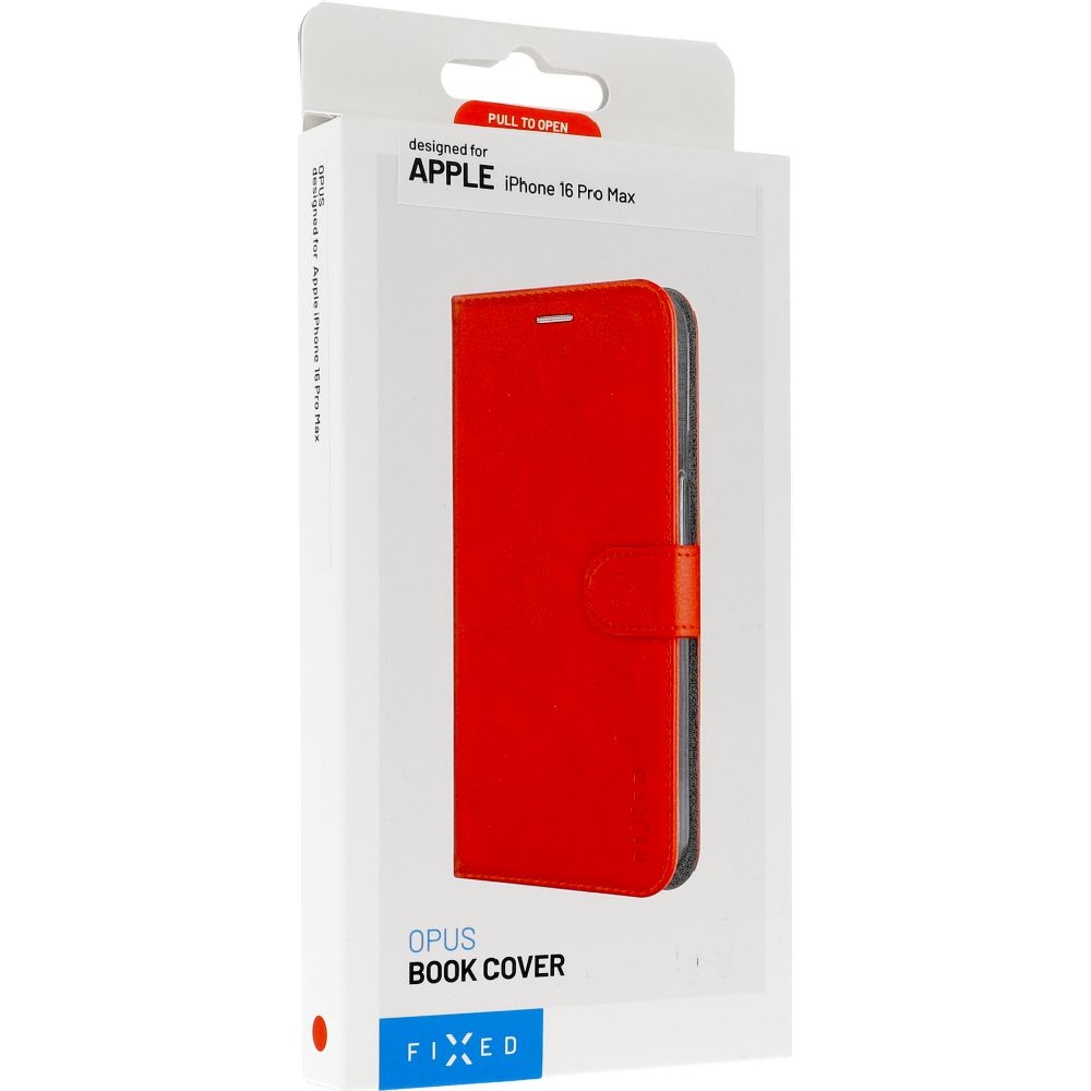 Handyhülle für iPhone 16 Pro Max, Fixed Book Case Opus, Rot