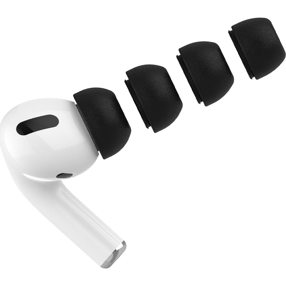 Ohrstöpsel für AirPods Pro 2 / Pro, Fixed Plugs Pro, Größe L, Schwarz, 2 Sets