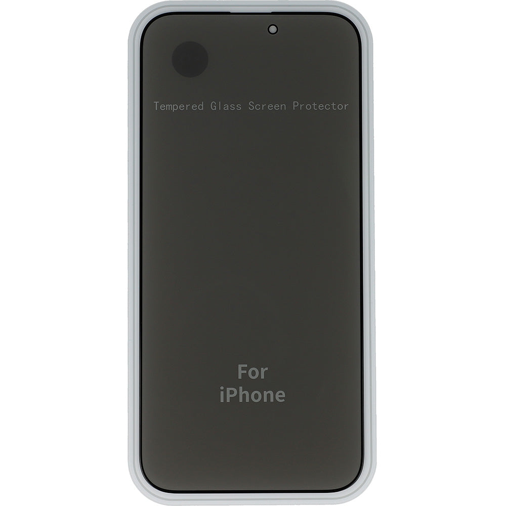 Gehärtetes Glas für iPhone 16 Pro Max, Fixed Privacy Full Cover, Transparent mit Schwarzen Rahmen
