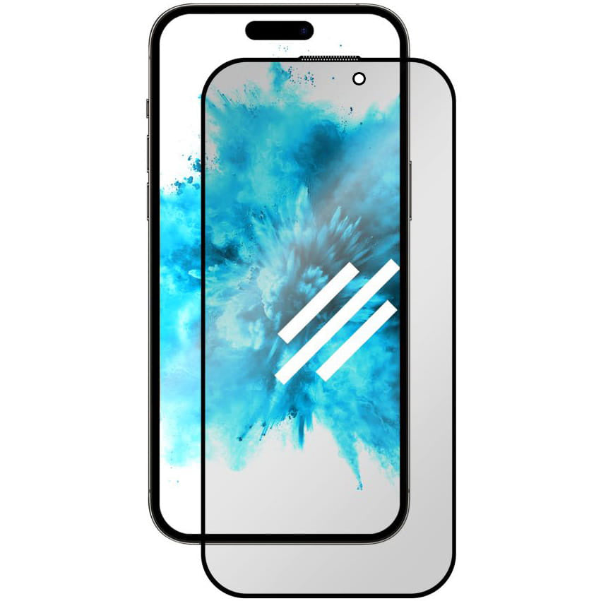 Gehärtetes Glas für iPhone 16 Pro Max, Fixed Privacy Full Cover, Transparent mit Schwarzen Rahmen
