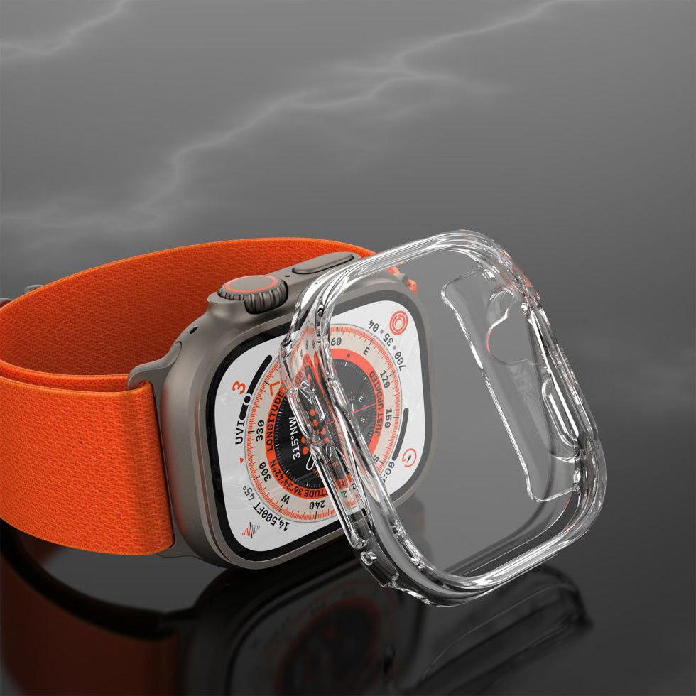 Schutzhülle mit gehärtetem Glas für Apple Watch Ultra 4/3/2/1 49 mm, Fixed Pure Watch, Transparent