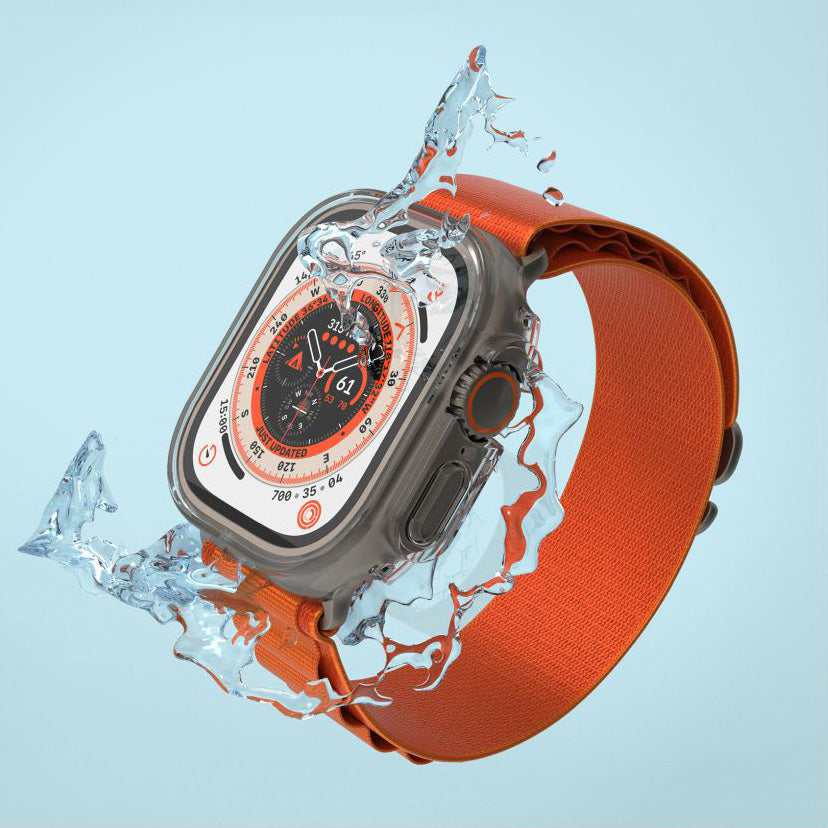 Schutzhülle mit gehärtetem Glas für Apple Watch Ultra 4/3/2/1 49 mm, Fixed Pure Watch, Transparent