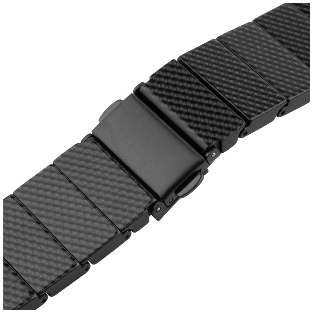 Armband für Apple Watch 49/46/45/44 mm, Fixed Resin, Schwarz Karbon