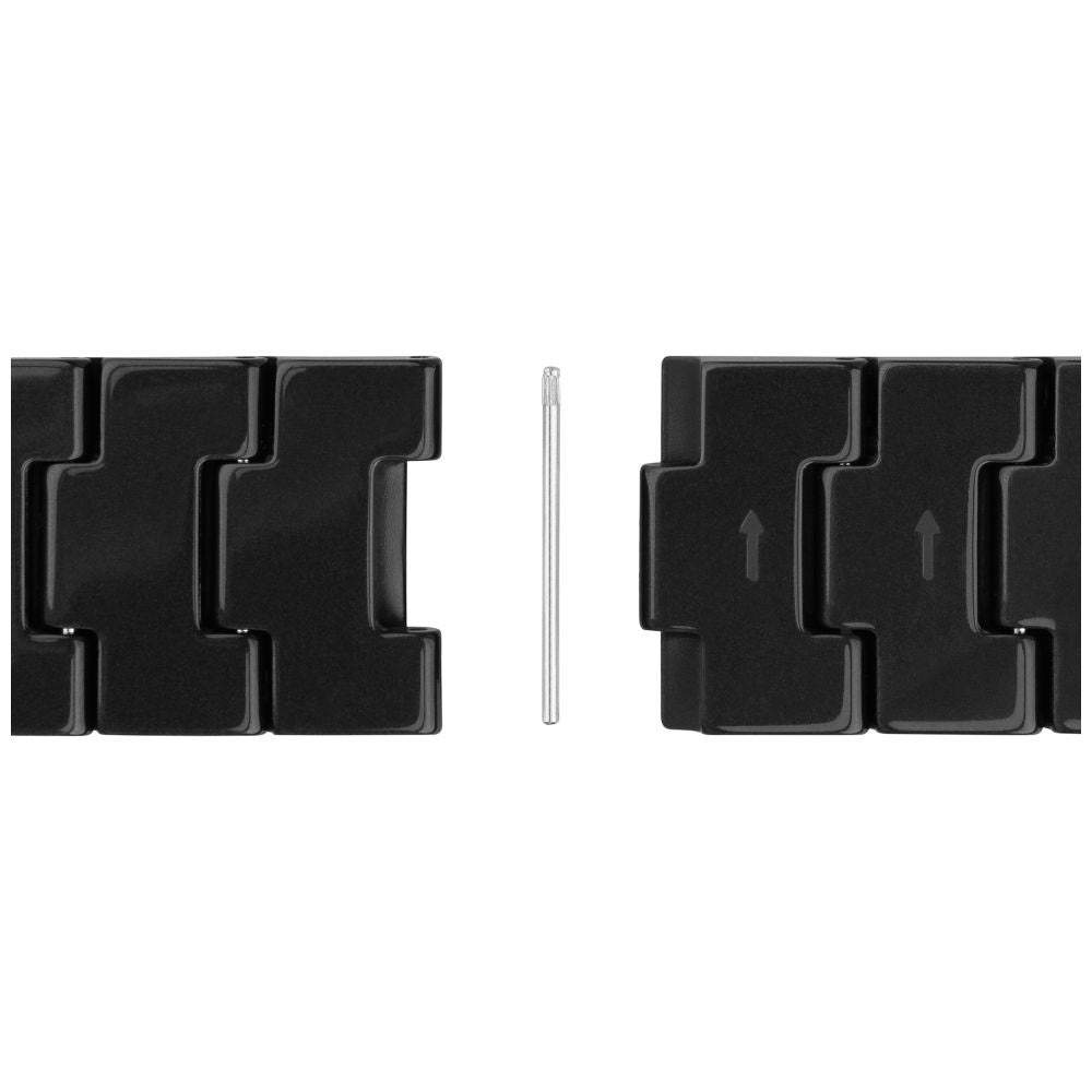 Armband für Smartwatch, QuickRelease 20 mm, Fixed Resin, Schwarz Karbon