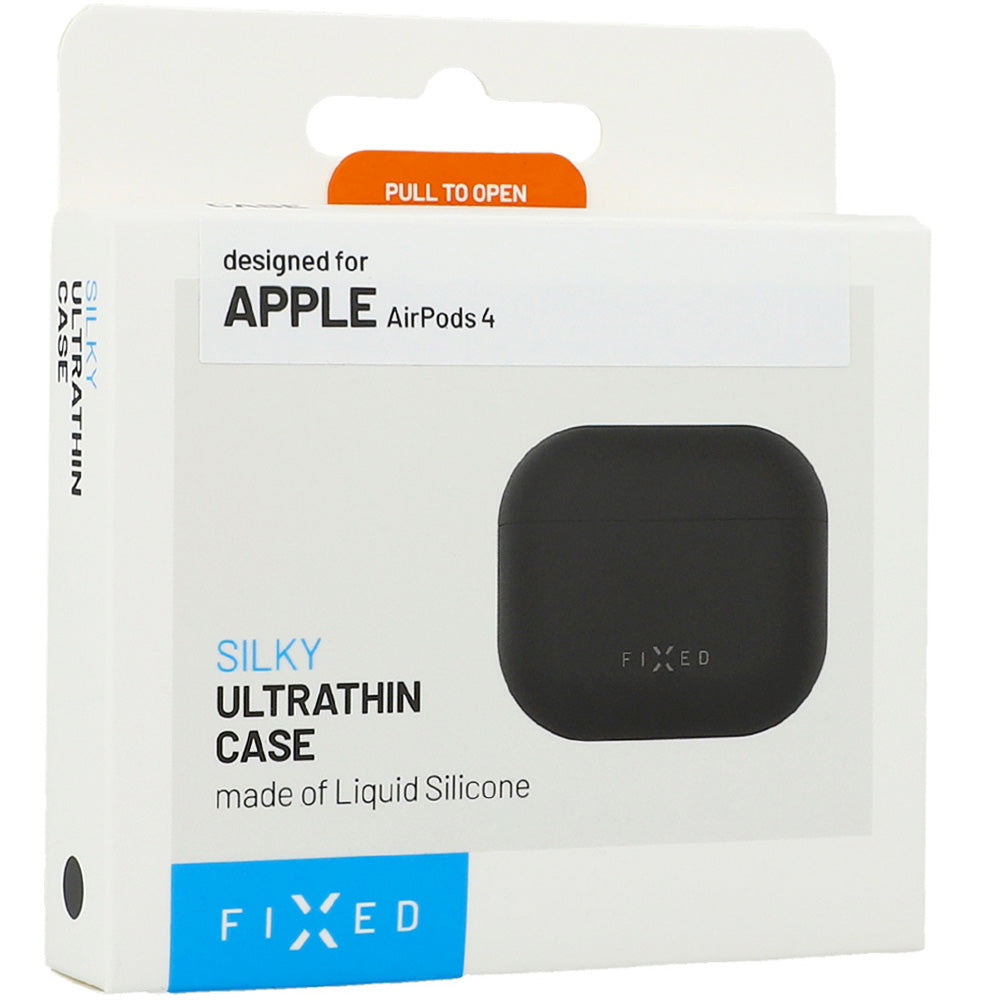 Schutzhülle für AirPods 5 / 4, Fixed Silky, Schwarz
