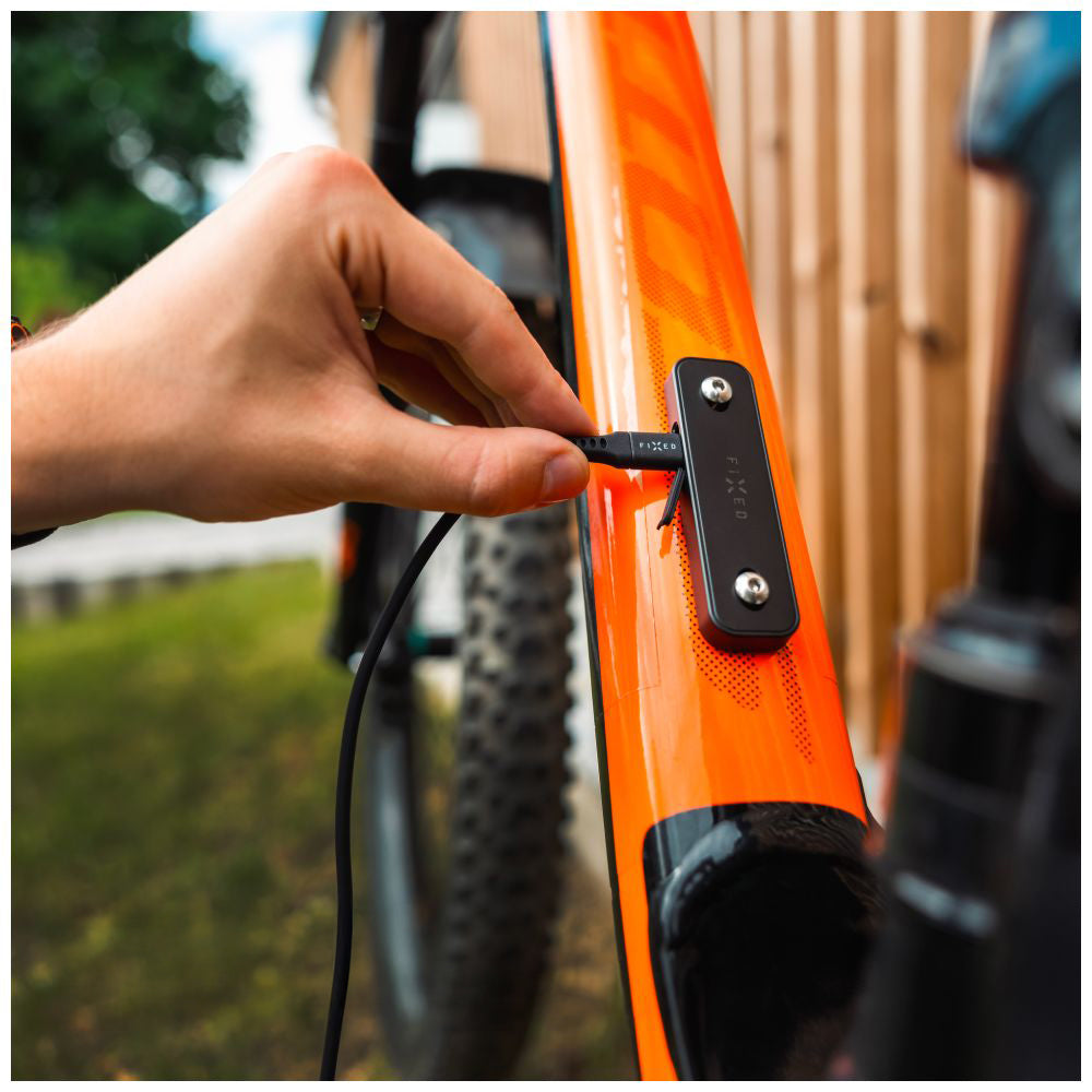 Diskreter Fahrrad-Ortungsgerät Fixed Tag Bikee mit Find My-Unterstützung, Schwarz