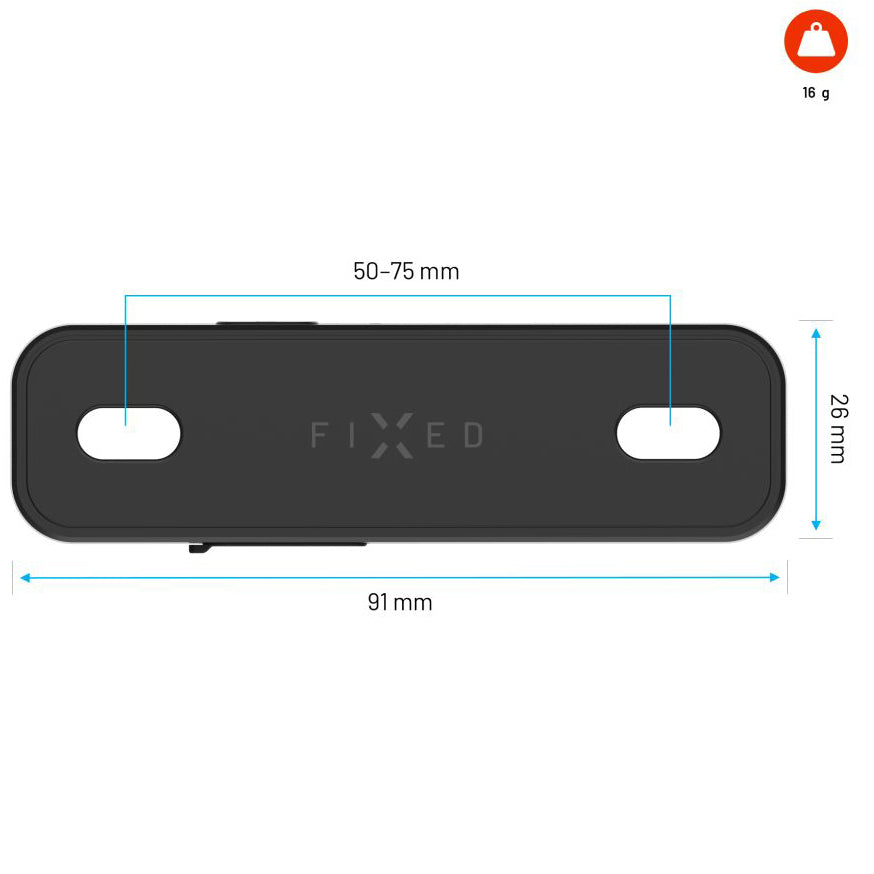Diskreter Fahrrad-Ortungsgerät Fixed Tag Bikee mit Find My-Unterstützung, Schwarz