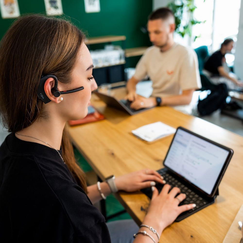 Kabelloser Kopfhörer, Bluetooth 5.2, ENC, Fixed Talk Pro, Schwarz