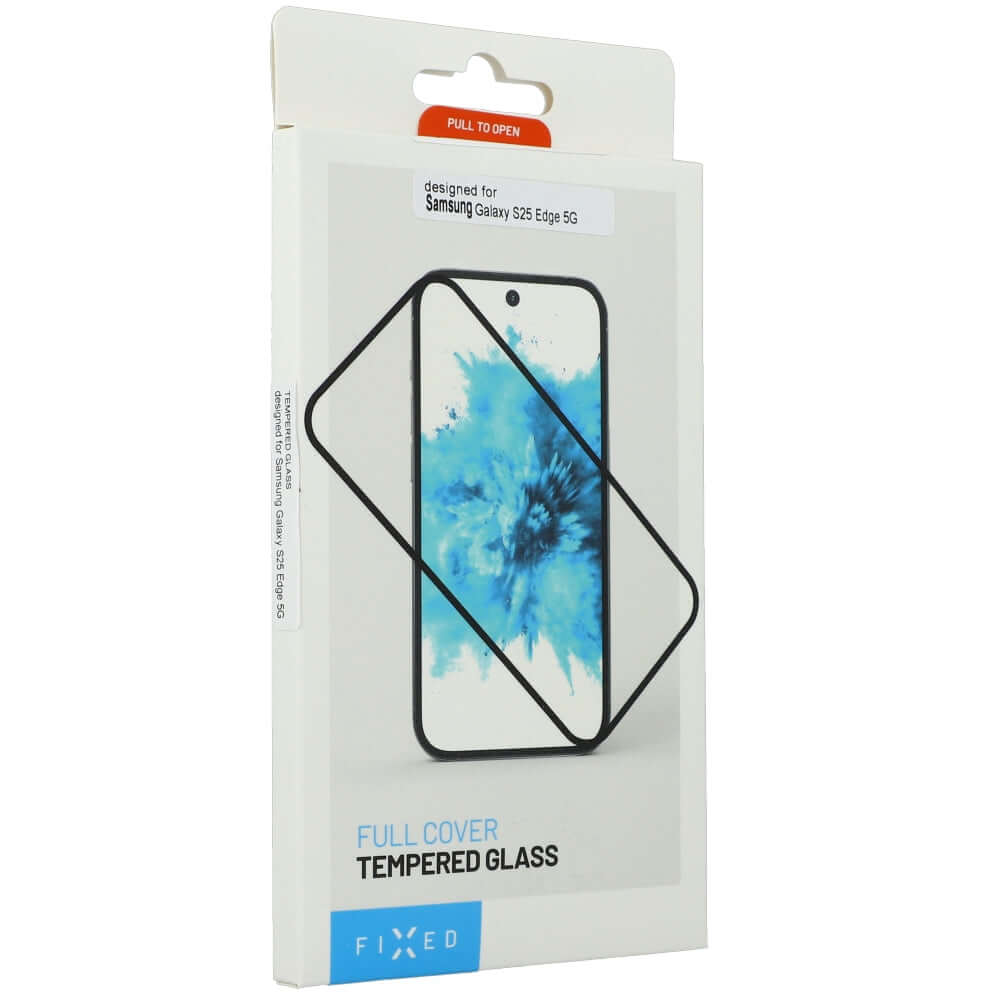 Gehärtetes Glas für Galaxy S25 Edge, Fixed Full Cover 2.5D Tempered Glass, Schwarzen Rahmen