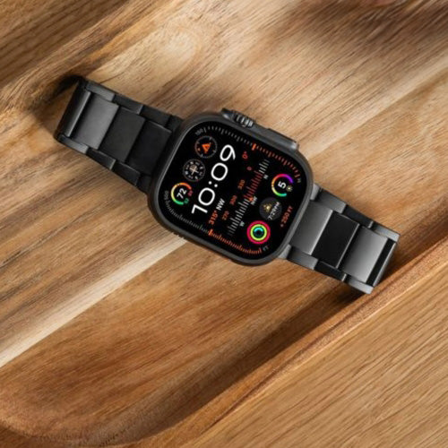 Armband Fixed Titanium Strap für Apple Watch 49/46/45/44 mm, Schwarz
