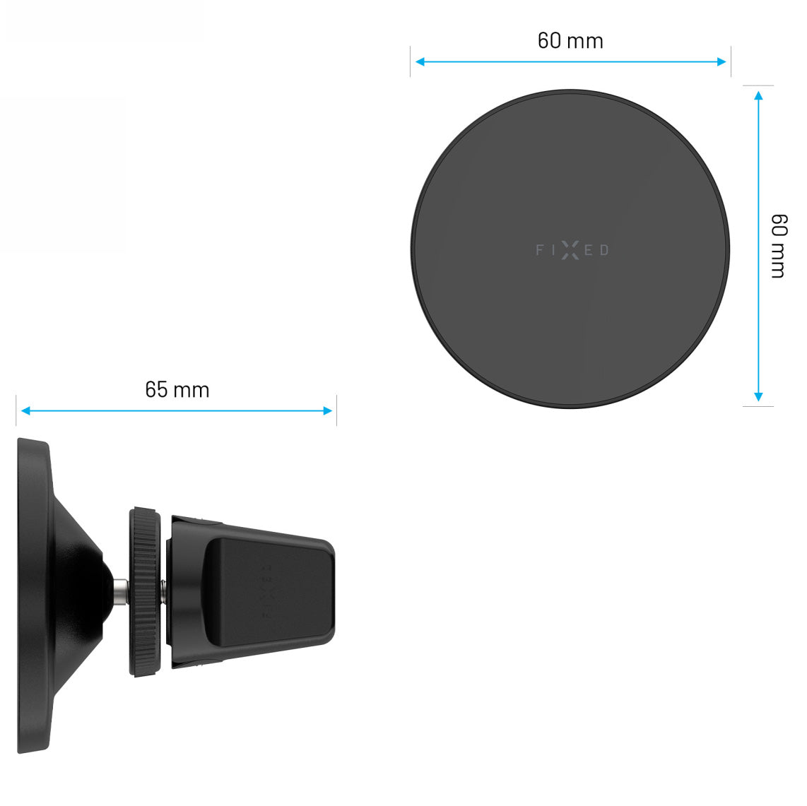 Autohalterung Magnetische zum Lüftungsgitter für MagSafe, Fixed MagCircle, Schwarz