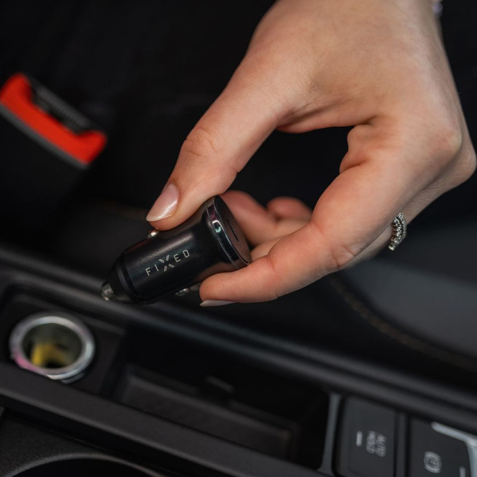 Autoladegerät mit USB-C PD 20W, Fixed Car Charger, Schwarz