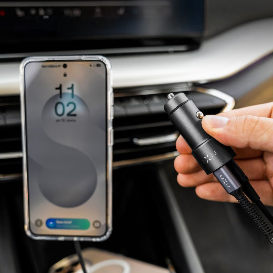 Autoladegerät 65W mit 2x USB-C PD 3.0, Fixed Car Charger, Schwarz