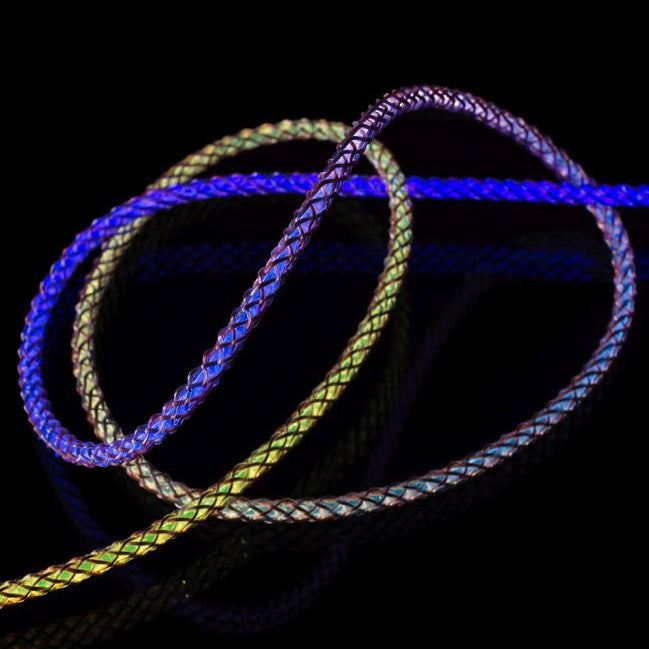 Kabel USB-C PD 60W mit RGB-Beleuchtung, Fixed Glowing Rainbow, 1.2 m, Mehrfarbig
