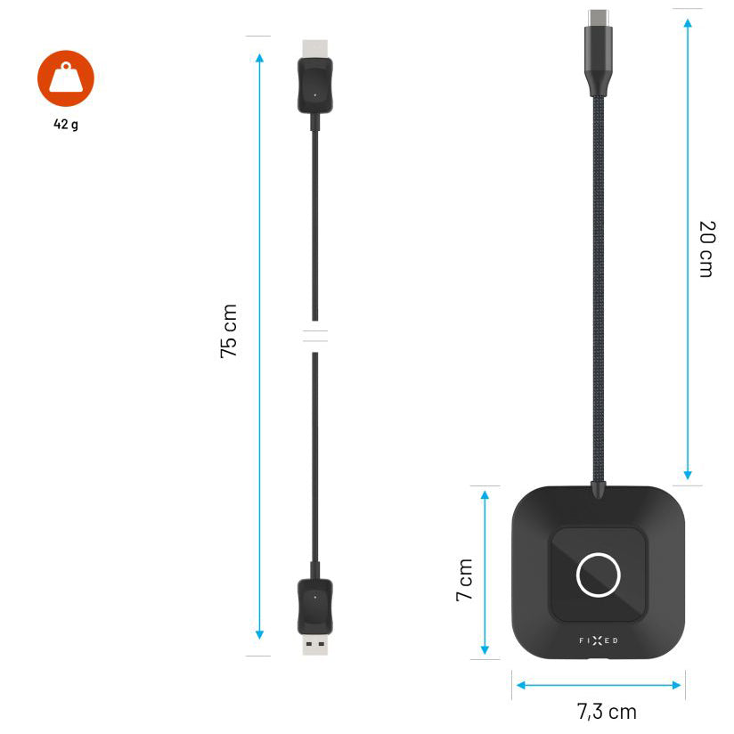 Funk-HDMI-Transmitter Fixed AirLink, 100 W, PD 3.0, Schwarz