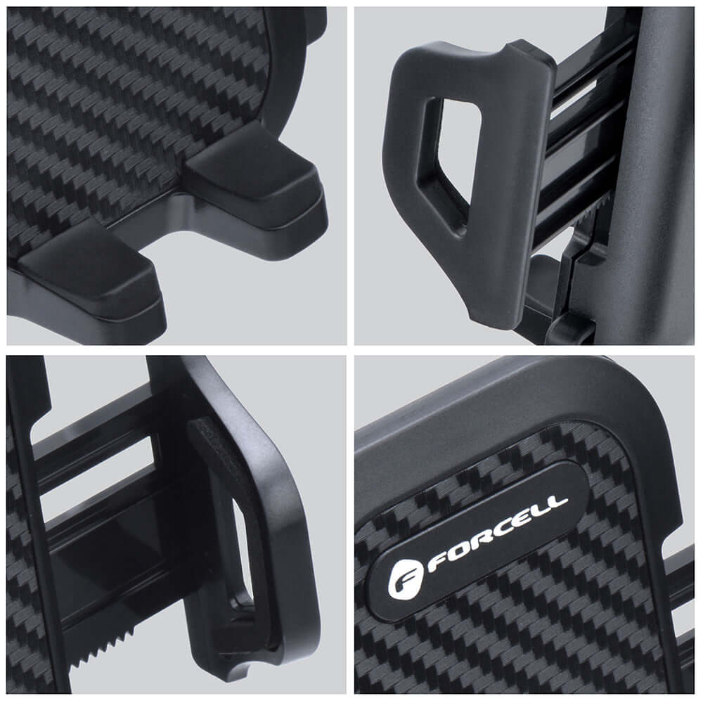 Autohalterung für Windschutzscheibe, Forcell F-Grip Carbon Bracket A150, Schwarz