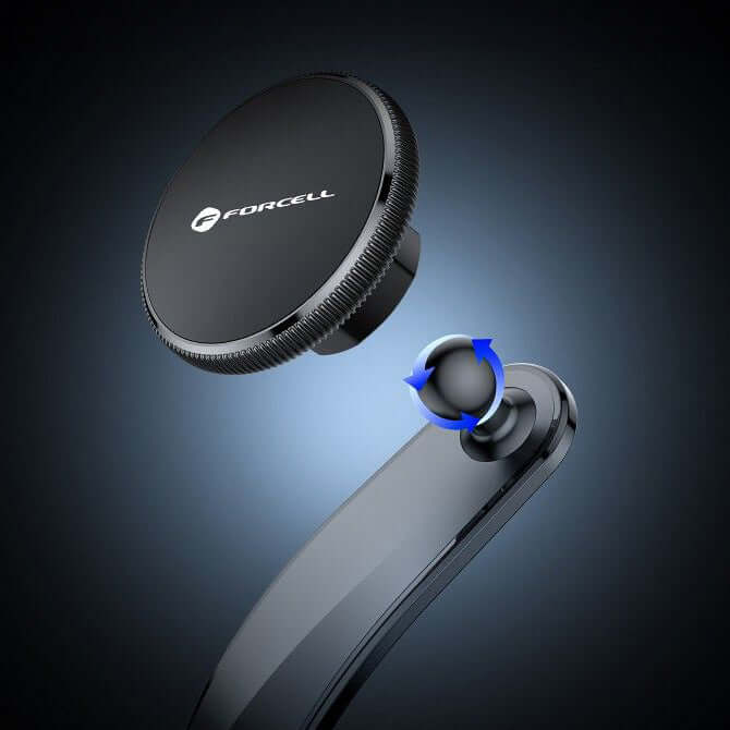 Autohalterung für Windschutzscheibe und Armaturenbrett, Magnetische für MagSafe, Forcell F-Grip MagFlex, Schwarz