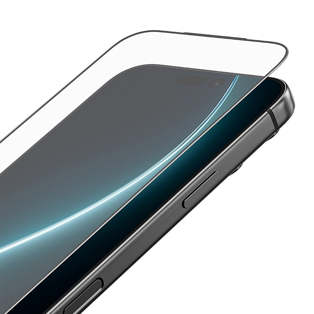 Displayschutzglas für iPhone 17 Pro Max, Benks Joy Touch Matte, Schwarzer Rahmen