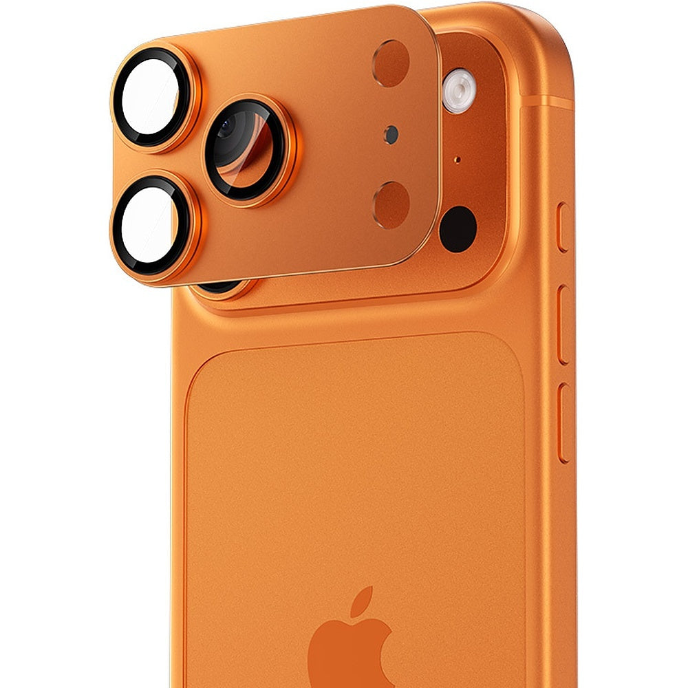 Kameraschutz für iPhone 17 Pro Max, Benks Glass Warrior Metal Integrated, 3 Stück, Orange