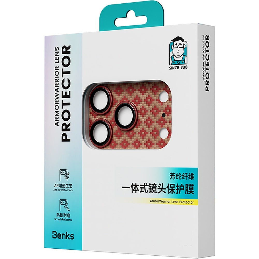 Kameraschutz für iPhone 17 Pro, Benks Armor Warrior Lens ArmorGrid, Orange