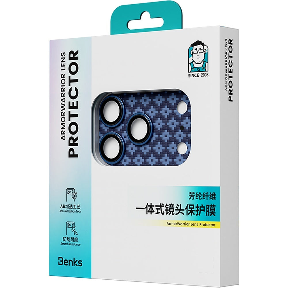 Kameraschutz für iPhone 17 Pro, Benks Armor Warrior Lens ArmorGrid, Blau