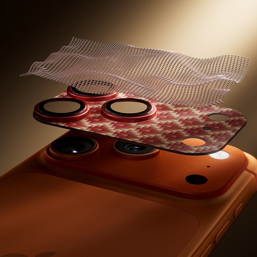 Kameraschutz für iPhone 17 Pro Max, Benks Armor Warrior Lens ArmorGrid, Orange