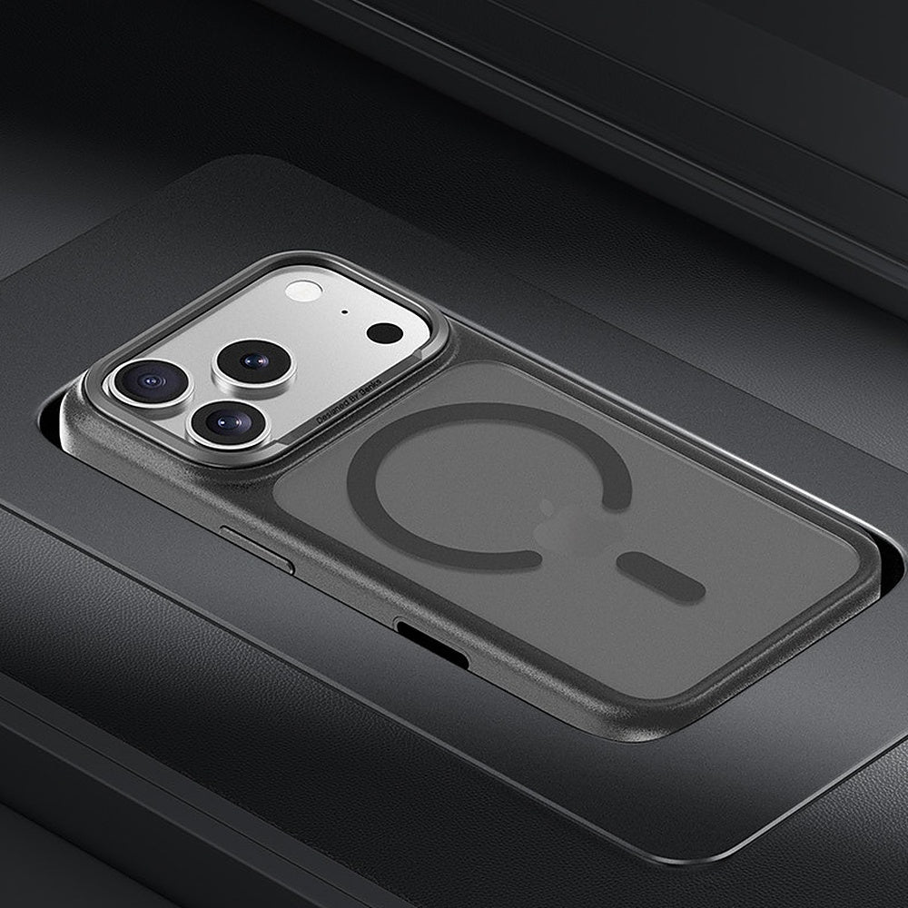 Handyhülle für iPhone 17 Pro, Benks Magnetic Mist Metal Frame, Schwarz