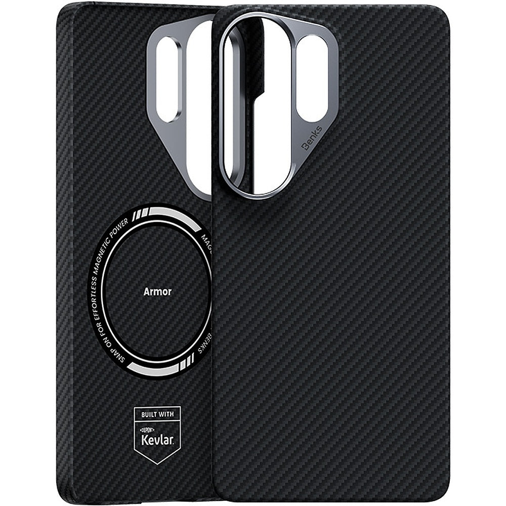 Handyhülle für Galaxy S26 Ultra, Benks Magnetic Armor Air 600D, Schwarz