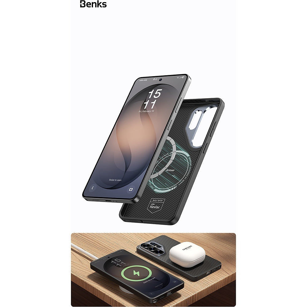 Handyhülle für Galaxy S26 Plus, Benks Magnetic Armor Pro 600D, Schwarz