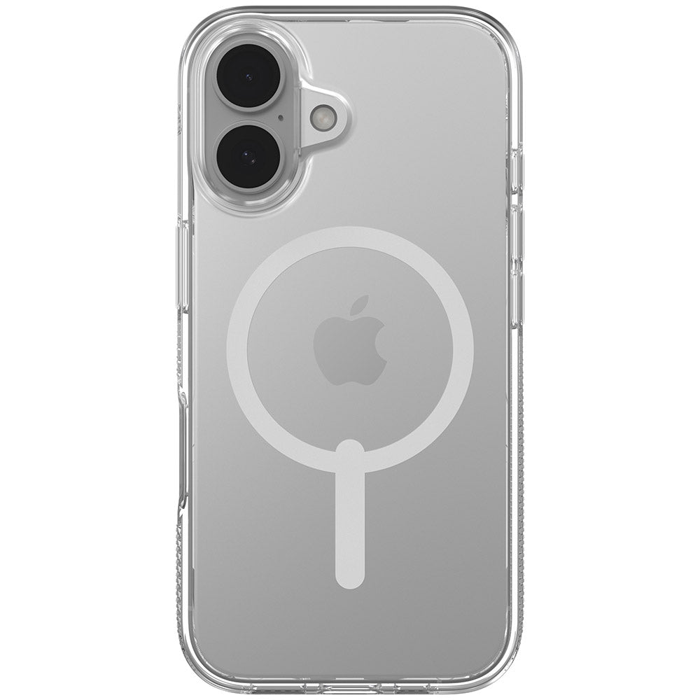 Schutzhülle für iPhone 16, Zagg Gear4 Crystal Palace Snap, für MagSafe, Transparent und Weiß
