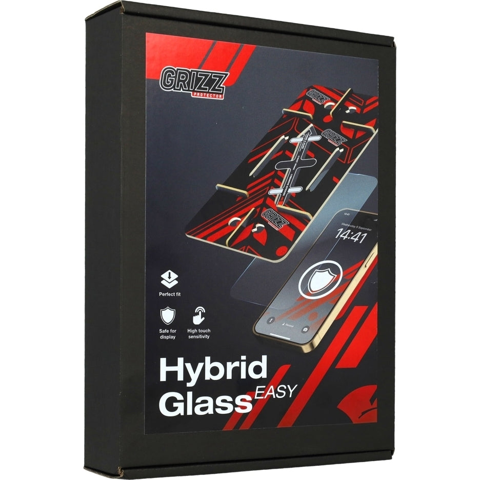 Bildschirmglas für iPhone 17 Pro Max, Grizz HybridGlass Easy mit Applikator, 2 Stück