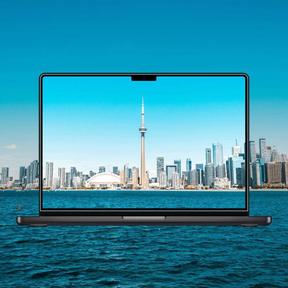 Bildschirmglas für MacBook Air 13" M5 2026, Grizz HybridGlass Easy mit App-Rahmen