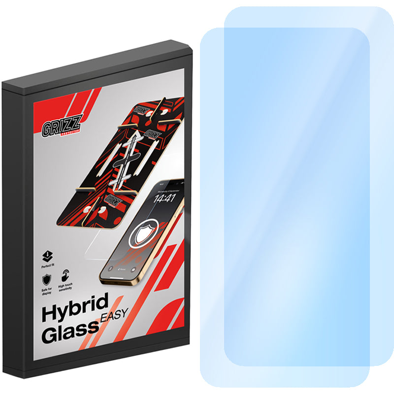 Bildschirmglas für Galaxy A55 5G, Grizz HybridGlass Easy mit Applikator, 2 Stück