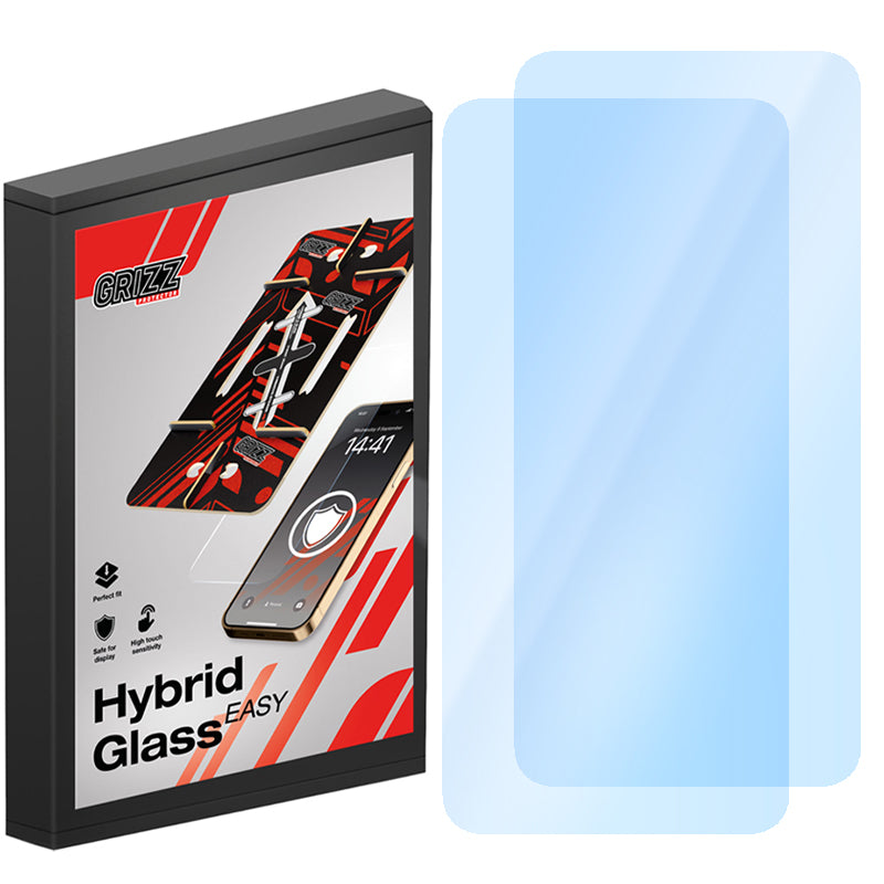 Bildschirmglas für Galaxy S24, Grizz HybridGlass Easy mit Applikator, 2 Stück