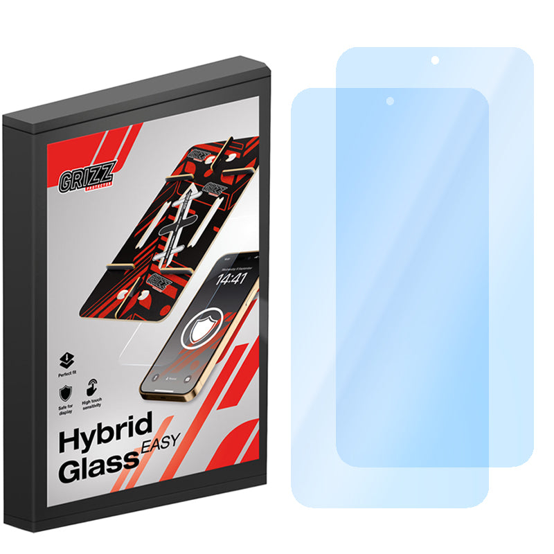 Bildschirmglas für Galaxy S25, Grizz HybridGlass Easy mit Applikator, 2 Stück