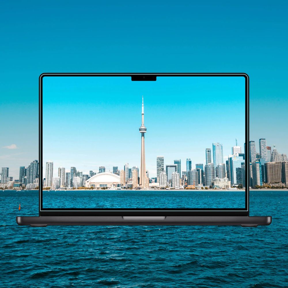 Bildschirmglas für MacBook Pro 14" M5 2025 / M4 2024, Grizz HybridGlass Easy mit App-Rahmen
