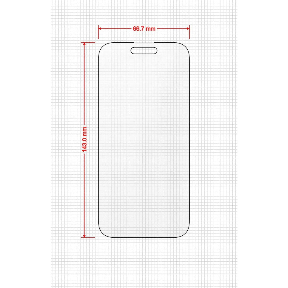 Matte Bildschirmfolie für iPhone 15 Pro, Grizz MatteScreen Easy mit Applikator, 2 Stück