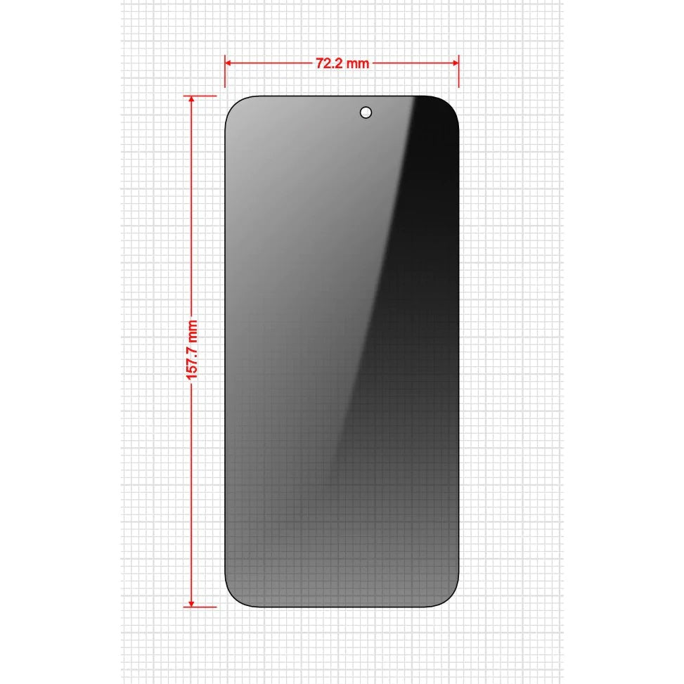 Hybrides Sichtschutzglas für iPhone 16 Pro Max, Grizz SecretGlass Easy mit Applikator, 2 Stück, Matt