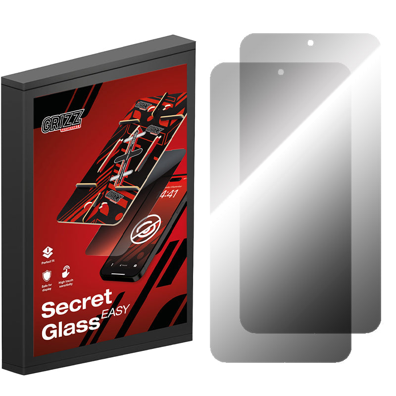 Hybrides Sichtschutzglas für Galaxy S25, Grizz SecretGlass Easy mit Applikator, 2 Stück, Matt