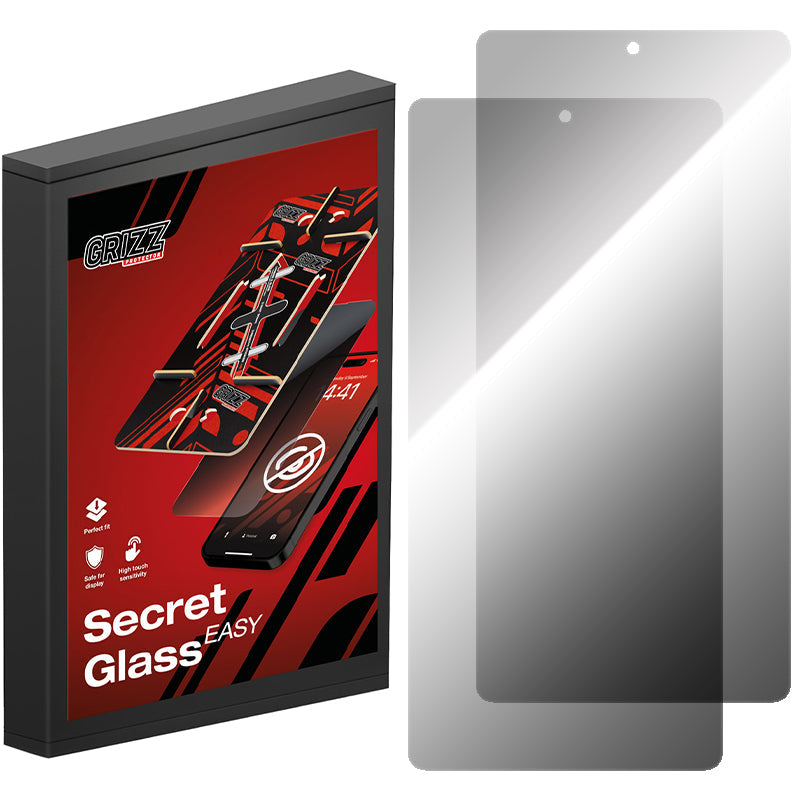 Hybrides Sichtschutzglas für Galaxy S25 Ultra, Grizz SecretGlass Easy mit Applikator, 2 Stück, Matt