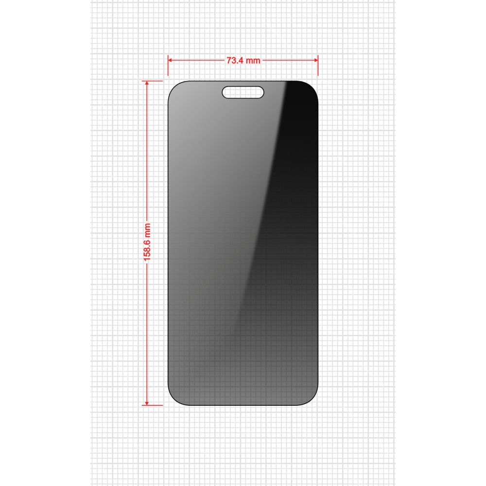 Hybrides Sichtschutzglas für iPhone 17 Pro Max, Grizz SecretGlass Easy mit Applikator, 2 Stück, Matt