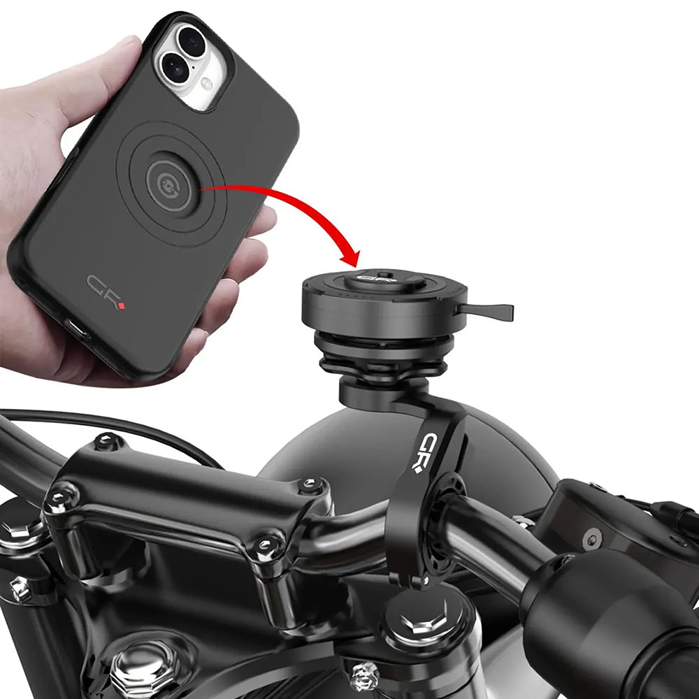 Fahrrad Motorrad Handyhalterung für Lenker, GRXPLORE GR-MT10, Quick Mount, Schwarz
